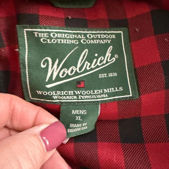 Vintage Men's Woolrich Puffer Quilted Coat with Buffalo Plain Lining Size XL - Picture 4 of 11